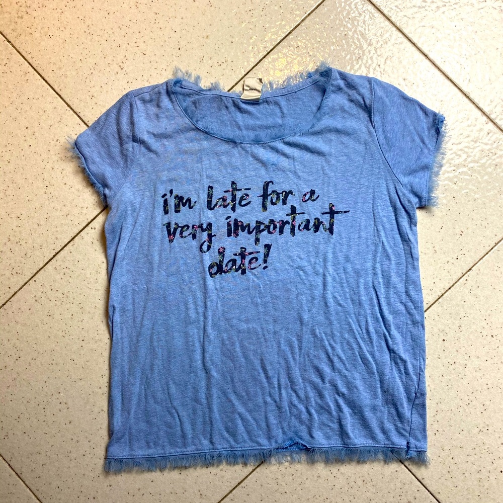 Disney T-shirt LC Lauren Conrad Rabbit Alice I’m Late for a Very Important Date